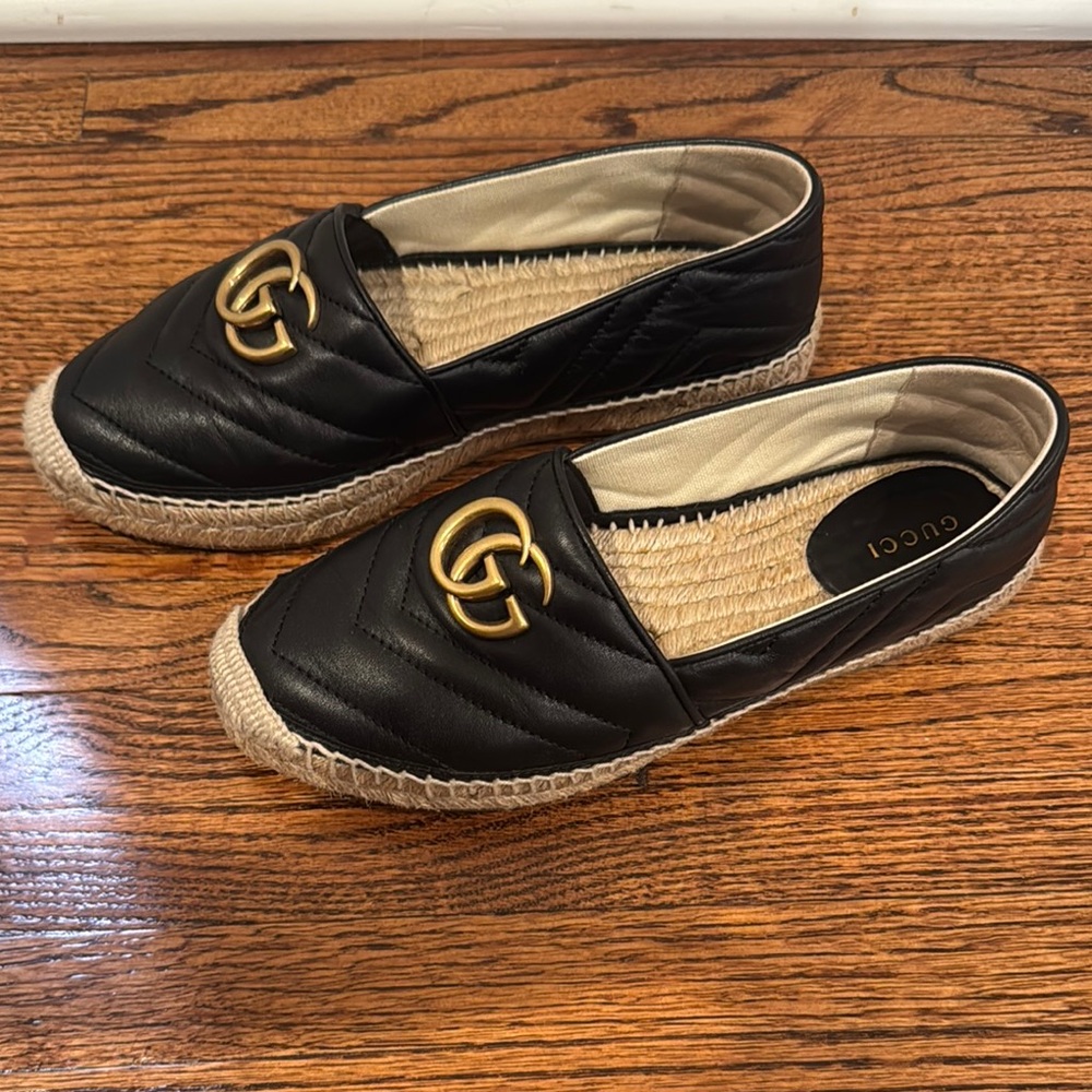 Gucci Black Espadrilles with Iconic Design